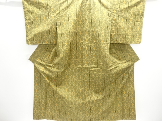 JAPANESE KIMONO / TSUMUGI / UNUSED / WOVEN BUTTERFLY